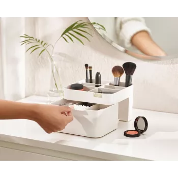 Joseph Joseph Viva cosmeticabox met lade - wit/grijs