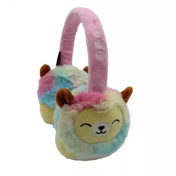 LAZERBUILT Squishmallows Bluetooth-koptelefoon voor kinderen, on-ear, draadloos, Leonard The Lion, HMSQM-BT-LEONARD