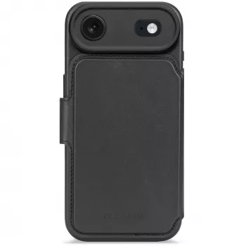 Decoded leren portemonnee afneembaar met MagSafe voor iPhone 17 Air, zwart