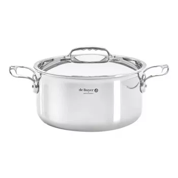 De Buyer Affinity steelpan RVS met deksel 24 cm