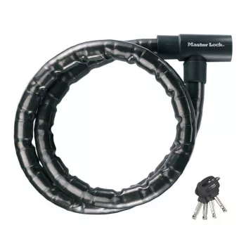 Master Lock sleutelgearmd kabelslot 22mm 8115EURDPS zwart 1,2m