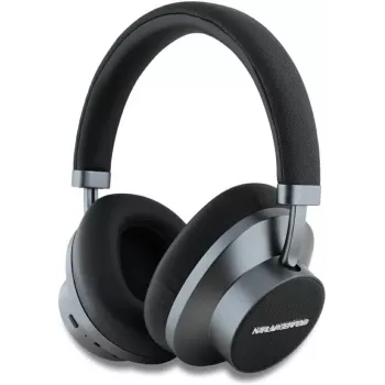 Karl Lagerfeld Saffiano metal logo draadloze Bluetooth on-ear hoofdtelefoon zwart