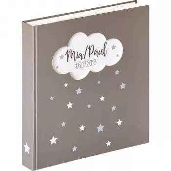 Walther Design Baby Magical fotoalbum bruin/wit 50 pagina's 28x31 cm UK-205