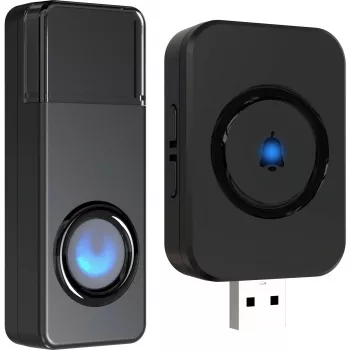 REV Ritter REV Orchestra draadloze gong-ontvanger voor USB-stopcontact, 100m bereik, zwart