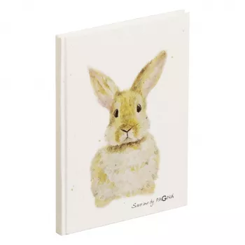PAGNA haas notitieboek A5 gestippeld beige hardcover 128 pagina's
