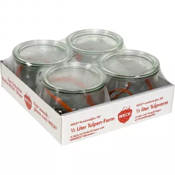 WECK Weckpot Tulpe 0,5L set met 4