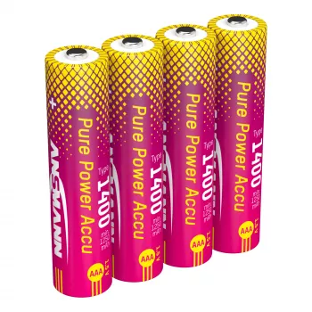 ANSMANN PurePower AAA 1400 mAh 1,5 V Li-Ion oplaadbare batterijen, 4-pack (1311-0034)
