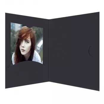 Daiber 15034 presentatiemap karton zwart liggend 1 vak 70 mm