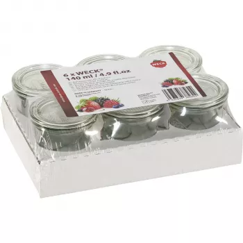 WECK mini stortpotje 140 ml 6-pack tray