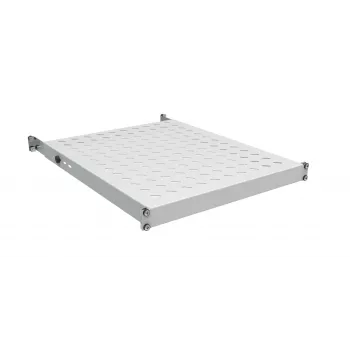 EFB Electronics 19-inch 1U Vaste legplank, inbouwdiepte 750-850 mm, draagvermogen 120 kg, kastdiepte 1000 mm, RAL 7035 Lichtgrijs