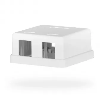 EFB Electronics Keystone Aansluitdoos, 2 poorten, opbouw, Zuiverwit, lege behuizing