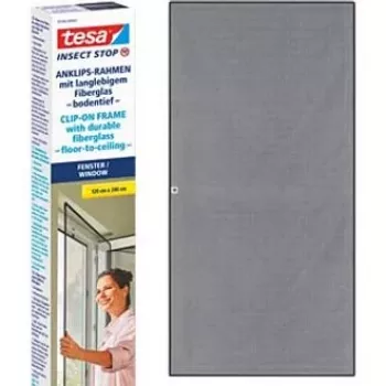 Tesa Insect Stop Clip On 55360 Vloer tot plafond 2,4x1,2m Antraciet