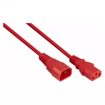 Kabelmeister verlengkabel C14 naar C13 rood 2m 0,75mm²