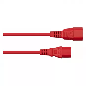 Kabelmeister verlengkabel C14 naar C13 rood 2m 1,00mm² H05VV-F
