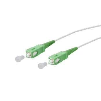 METZ CONNECT OpDAT glasvezel-patchkabel SC APC naar SC APC OS2 singlemode simplex 2,0 m wit