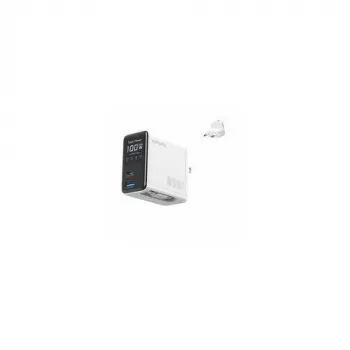 4smarts GaN FlexScreen AI 100W 2xUSB-C + USB-A witte oplader