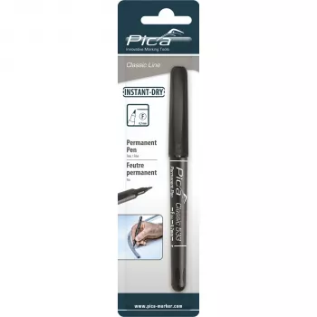 PICA-MARKER Pica permanent pen, 0,7 mm zwart, per stuk verpakt