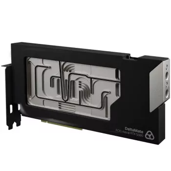 Thermal Grizzly DeltaMate 5080 Astral GPU waterblok, ARGB, met backplate - acryl, zwart