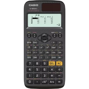 Casio FX-85DE X ClassWiz wetenschappelijke rekenmachine zwart met harde hoes