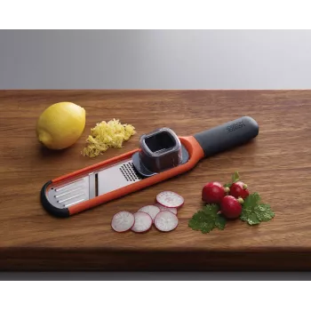 Joseph Joseph Handi-Grate 2-in-1 mini rasp & schaaf - oranje - RVS