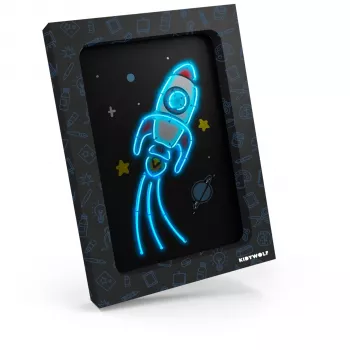 KIDYWOLF verlichte wanddecoratieset 9-delig ruimtemotief LED & lichtgevende verf