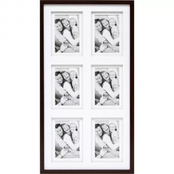 Deknudt S65KQ6 6x10x15 houten galerijlijst bruin meervoudige fotolijst 10x15 cm staand