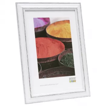 DEKNUDT S221H3 houten fotolijst 10x15 cm zwart met witte passe-partout