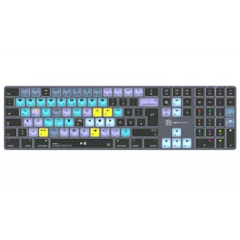 Logickeyboard DaVinci Resolve Classic Titan DE (Mac) - Duitse indeling, bedraad USB, montagetoetsenbord met verlichting