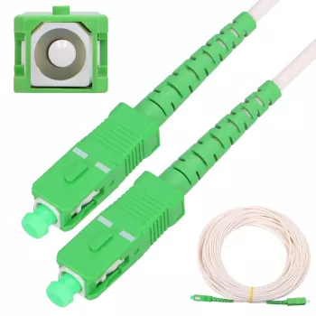 Extralink SC/APC-SC/APC patchkabel, LSOH, singlemode, simplex, G.657A2, 3mm, 30m, wit