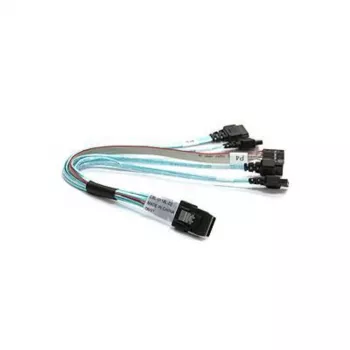 Supermicro CBL-0118L-02 Mini-SAS naar SATA breakout-kabel, 4-lane, 23 cm
