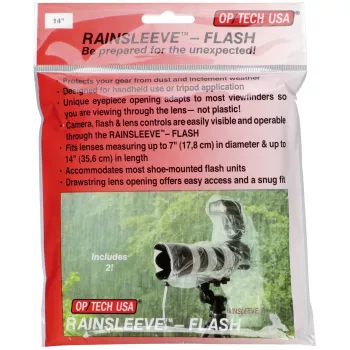 OP/TECH Rain-Sleeve Flash 2-pack transparant