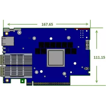 Nvidia BlueField-3 B3220L E-Series FHHL SuperNIC dataverwerkingseenheid