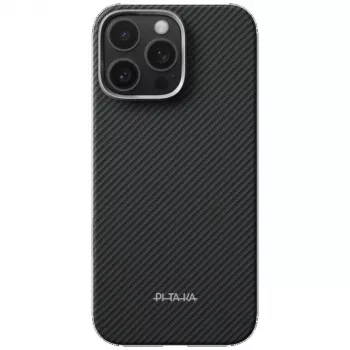 PITAKA Ultra-Slim PitaTap MagSafe-hoesje voor iPhone 16 Pro zwart/grijs