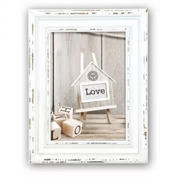 ZEP Rivoli enkele fotolijst hout wit 10x15 cm rechthoekig SY946W
