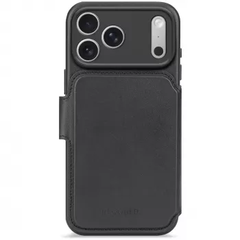 Decoded Leather Detachable Wallet voor iPhone 17 Pro Max met MagSafe (zwart)