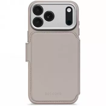Decoded Leather Detachable Wallet Case voor iPhone 17 Pro Max met MagSafe - Solid Clay