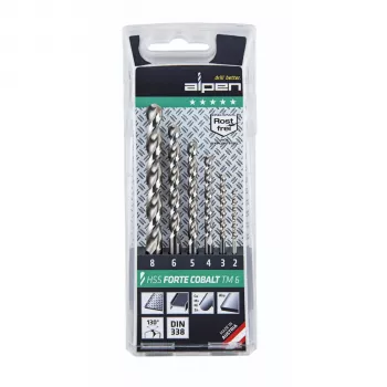 ALPEN-MAYKESTAG HSS Cobalt Forte TM 6-delige spiraalborenset in metaalcasette