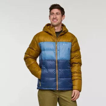 Cotopaxi Fuego Max Down Hooded Jacket - Brons / Deep Sea, maat L