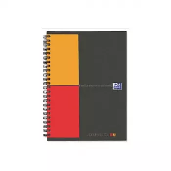 Oxford Touch notitieboek A5 gelinieerd 80 vel grijs oranje rood