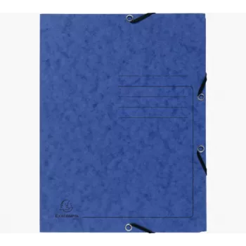 Exacompta Colorspan elastiekenmap A4 blauw 355 g/m² 3 kleppen met elastiek