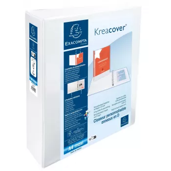 Exacompta presentatie-ringband A4 Maxi wit 2 D-ring 8700232