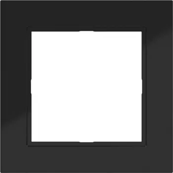 Hager WAD6100BG 1-voudig afdekraam Night Black Glossy A.1 serie