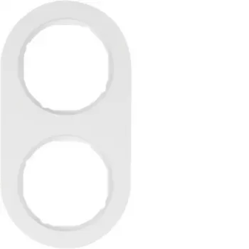Hager WLD9200WG 2-voudig afdekraam R.Classic polarwit thermoplast