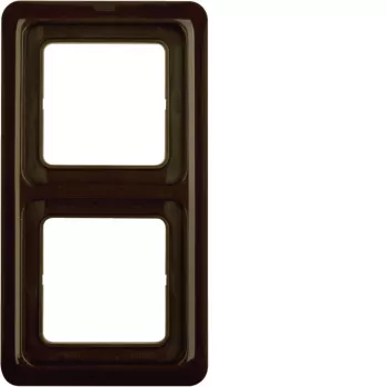 Hager WWD1200BR frame 2-voudig met afdichting inbouw IP44 bruin glanzend