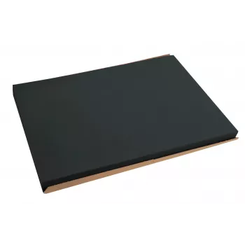 PROnappe wegwerp-tafelmat 400 x 300 mm zwart, geëmbosseerd, licht satijnpapier