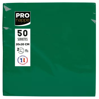 PROnappe papieren servetten dennengroen 2-laags 20 x 20 cm 50 stuks