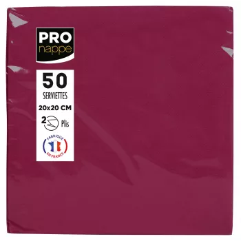 PROnappe papieren servetten bordeaux 2-laags 20,0 x 20,0 cm 50-pack
