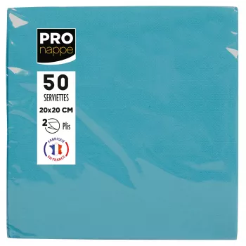 PROnappe servetten turquoise 2-laags 20,0 x 20,0 cm 50-pack