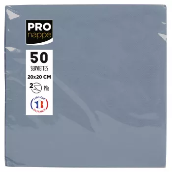 PROnappe servetten grijs 2-laags 20,0 x 20,0 cm 50 stuks