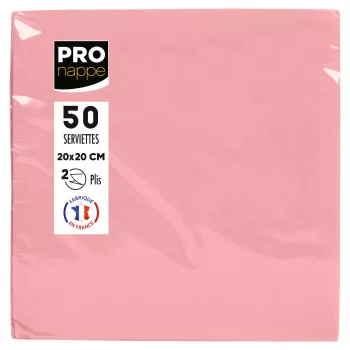 PROnappe roze 2-laags papieren servetten 20 x 20 cm 50-pack